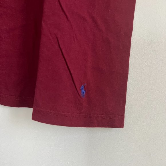 Polo Ralph Lauren Men's Burgundy T-Shirt Size Large - Picture 4 of 8